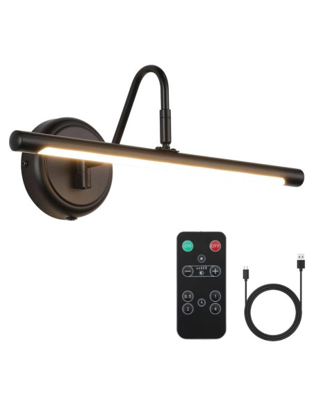 Luz de Imagen Regulable Inalámbrica BOLANG 42x16cm Negra Luz de Imagen Regulable Inalámbrica BOLANG 42x16cm Negra