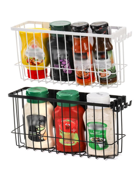 Cestas Magnéticas para Refrigerador Tlence - 2 Piezas 25.4x15.2cm Cestas Magnéticas para Refrigerador Tlence - 2 Piezas 25.4x15.2cm