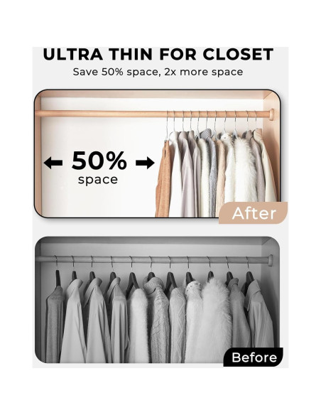 Perchas de Plástico SMARTOR 50 Unidades Resistentes Blancas Perchas de Plástico SMARTOR 50 Unidades Resistentes Blancas