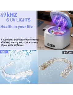 Limpiador Ultrasónico VJK 300ML con UV para Dentaduras y Joyería 2
