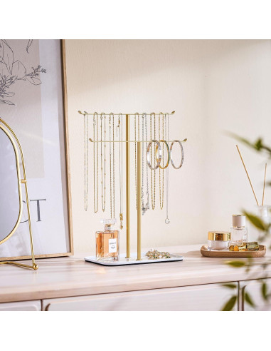 Soporte para Collar pickpiff Dorado - Organizador de Joyería en T