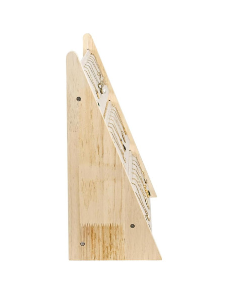 Soporte de Collar MOOCA de Madera 3 Niveles Beige 40x16.3x36.3cm Soporte de Collar MOOCA de Madera 3 Niveles Beige 40x16.3x36.3cm
