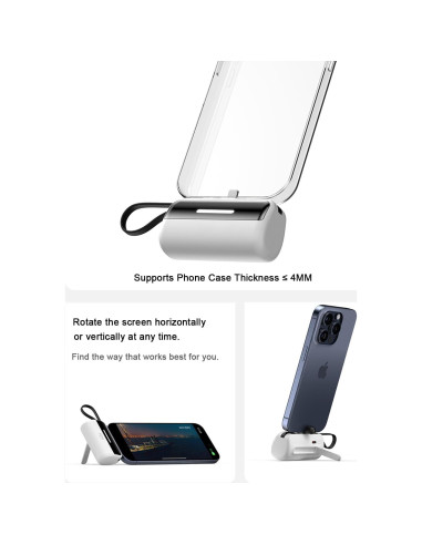 Banco de Carga Portátil 5500mAh Foshan con Cables y Soporte
