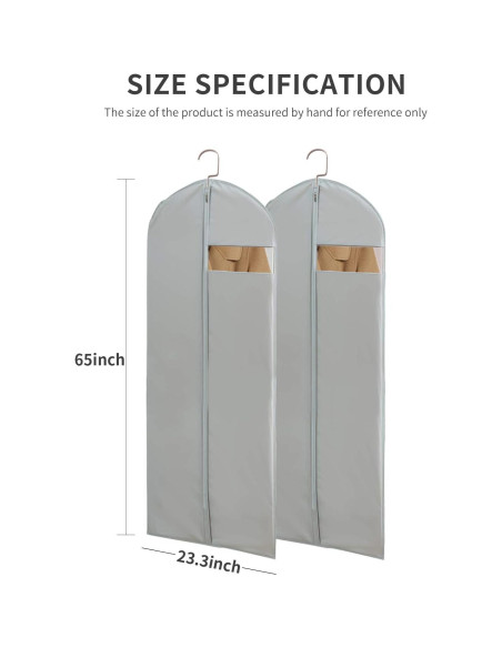 Bolsas para Vestidos Largos MARMINS 165 cm Transparente Set 2 Bolsas para Vestidos Largos MARMINS 165 cm Transparente Set 2