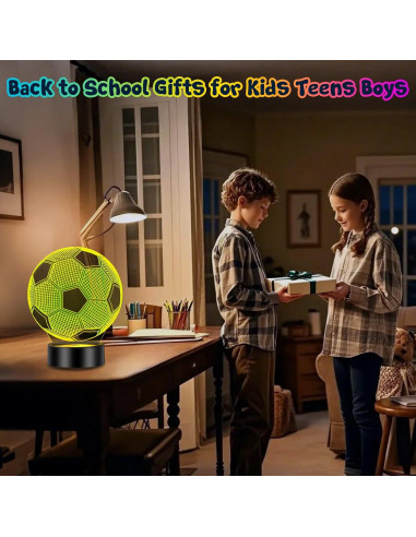 Lámpara Nocturna 3D de Fútbol Linkax - 16 Colores Cambiantes