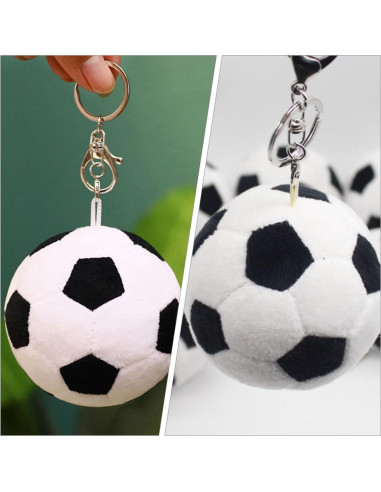 Llavero de Pelota de Fútbol de Peluche LUOZZY - 2 Pcs