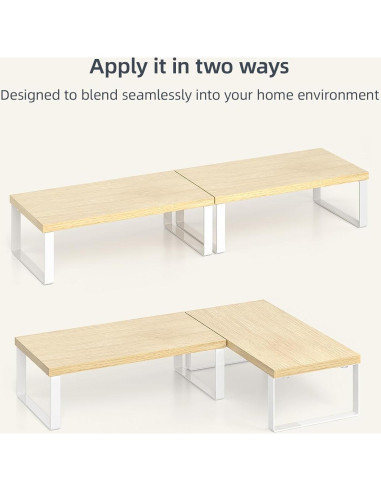 Estante Organizador de Gabinete PanPanPal, Madera Natural, 2 Pzas
