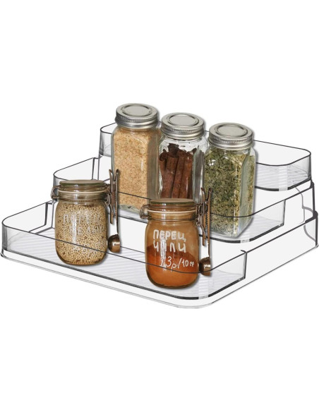 Estante de Especias Acrílico Zilphoba 3 Niveles Sin Montaje Estante de Especias Acrílico Zilphoba 3 Niveles Sin Montaje