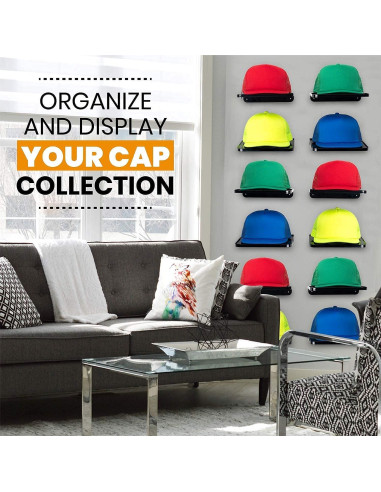 Soporte para Sombreros Boxy Concepts Negro - Paquete de 4