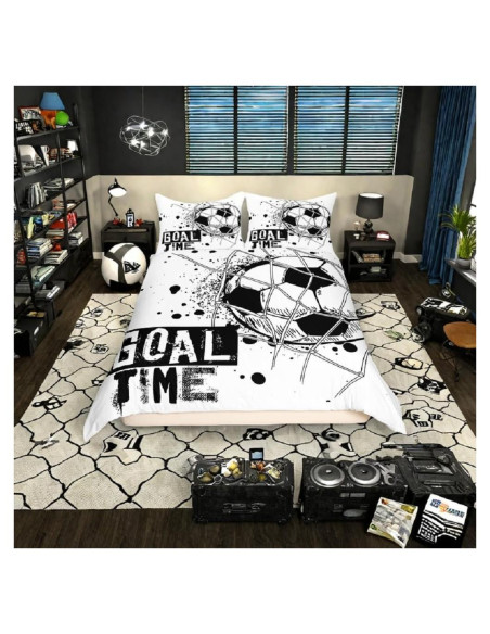 Juego de Cama Fútbol Erosebridal Twin Microfibra Geométrico Juego de Cama Fútbol Erosebridal Twin Microfibra Geométrico