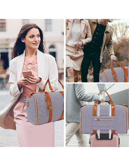 Bolsa de Ropa de Viaje SeseBee 55L Impermeable Rayas Bolsa de Ropa de Viaje SeseBee 55L Impermeable Rayas