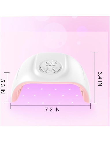 Lámpara UV Wisdompark 72W para Uñas de Gel con 21 LEDs