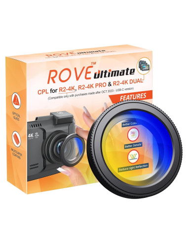 Filtro CPL Polarizador Circular ROVE para Dash Cam R2-4K