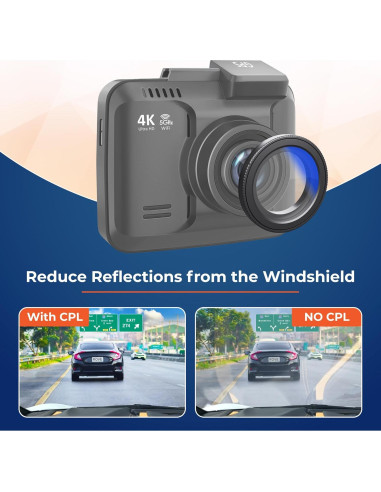 Filtro CPL Polarizador Circular ROVE para Dash Cam R2-4K