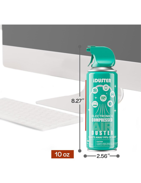 Limpiador de Aire Comprimido iDuster 3PCS - 1.2kg para Electrónica Limpiador de Aire Comprimido iDuster 3PCS - 1.2kg para Electrónica