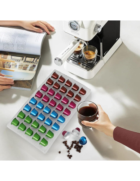 Soporte para Cápsulas de Café Nespresso ZFGOLD Acrílico 40 Unidades Soporte para Cápsulas de Café Nespresso ZFGOLD Acrílico 40 Unidades
