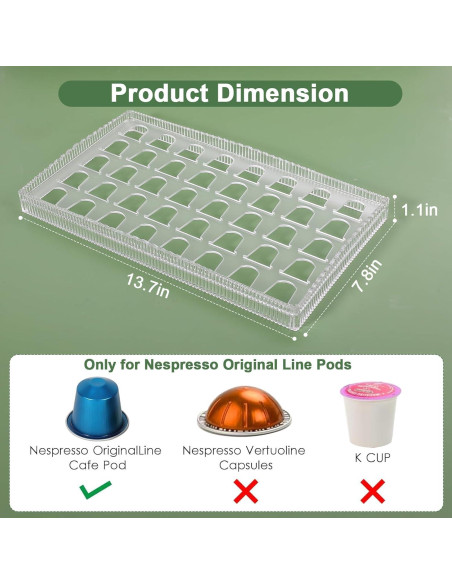 Soporte para Cápsulas de Café Nespresso ZFGOLD Acrílico 40 Unidades Soporte para Cápsulas de Café Nespresso ZFGOLD Acrílico 40 Unidades