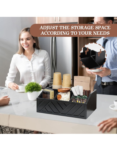 Organizador de café negro Ukonvi para cápsulas y accesorios