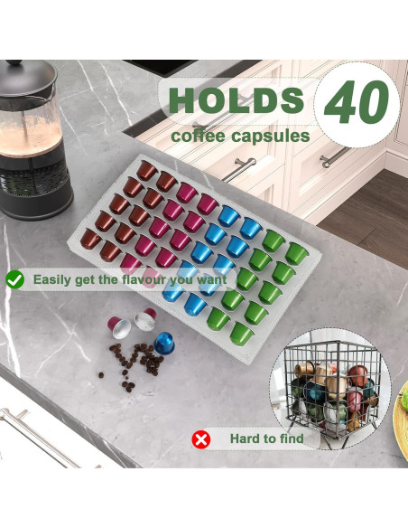 Soporte para Cápsulas de Café Nespresso ZFGOLD Acrílico 40 Unidades Soporte para Cápsulas de Café Nespresso ZFGOLD Acrílico 40 Unidades