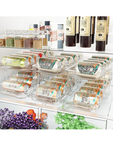Organizador de Bebidas para Refrigerador Jsyrjing 2 Paquete Ajustable