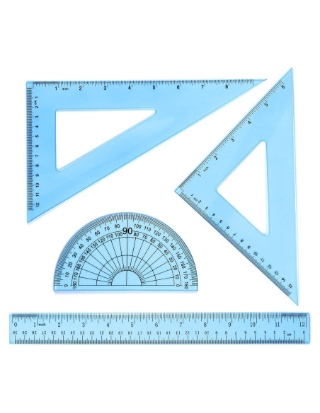 Juego de Herramientas de Geometría Coopay 30 cm Azul Juego de Herramientas de Geometría Coopay 30 cm Azul