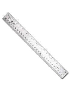 Regla de Acero Inoxidable VINCA SSRN-12 30cm con Base de Corcho