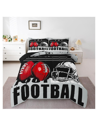 Juego de Ropa de Cama Feelyou Individual Fútbol 3D Microfibra