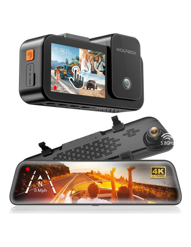 Cámara de Espejo WOLFBOX G840S 4K y Dash X5 2.5K