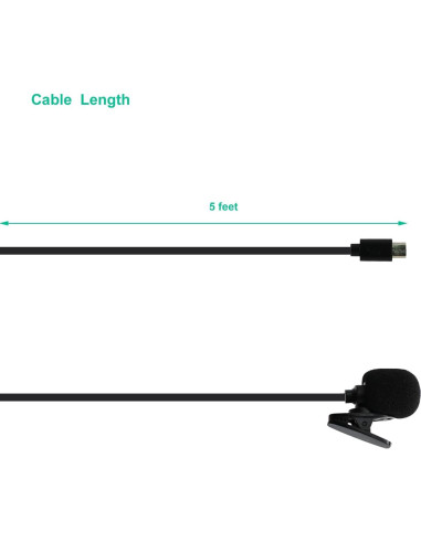 Micrófono Lavalier Micro USB PDEEY para Cámara Akaso
