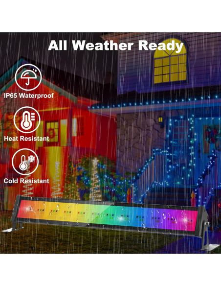 Barra de Luz LED RGB T-SUN 50W Control Remoto APP 2 Piezas Barra de Luz LED RGB T-SUN 50W Control Remoto APP 2 Piezas