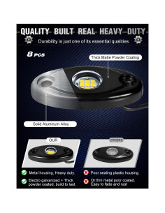Kit de Luces LED Rock 8 Pods Amak Impermeables Blancas 2