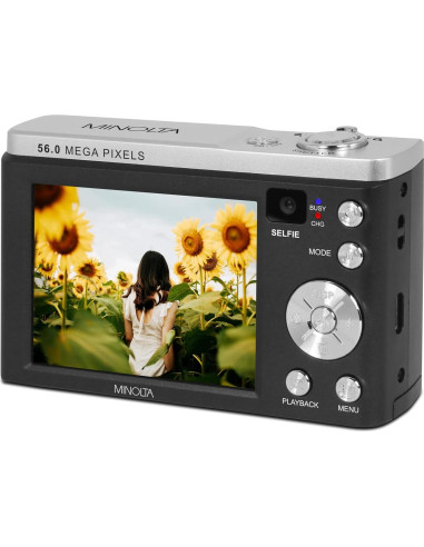 Cámara Digital Minolta MNB5Z 56MP, Video 5K, Doble Lente, Negro