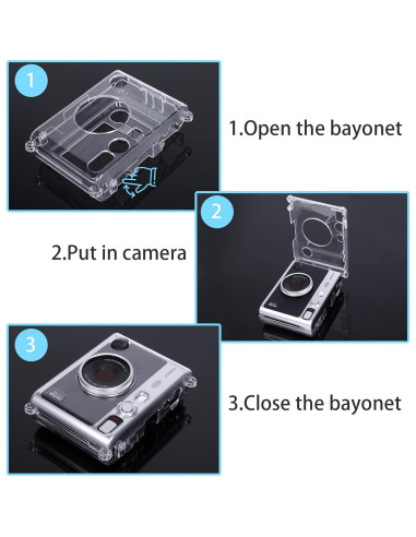 Funda Dura Transparente Khanka para Cámara Fujifilm Instax Mini Evo