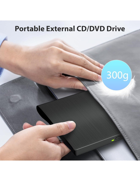 Unidad de CD/DVD Externa Yaeonku USB 3.0 Tipo C 305g Unidad de CD/DVD Externa Yaeonku USB 3.0 Tipo C 305g