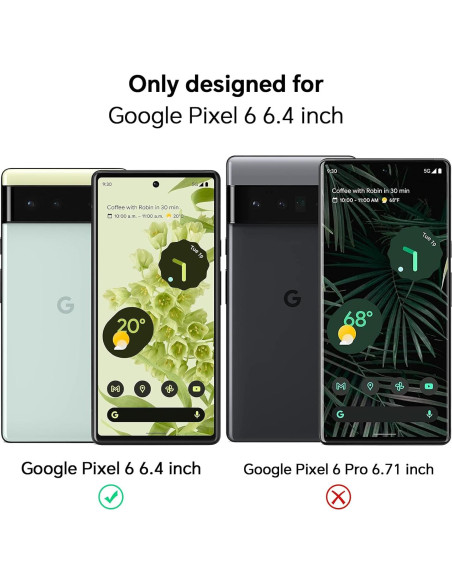 Protector de Pantalla Cristal Templado Coolpow para Google Pixel 6 Protector de Pantalla Cristal Templado Coolpow para Google Pixel 6