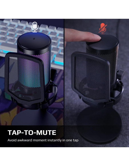 Micrófono USB FIFINE A6NEO para PC y PS5, RGB, 0.6 kg Micrófono USB FIFINE A6NEO para PC y PS5, RGB, 0.6 kg