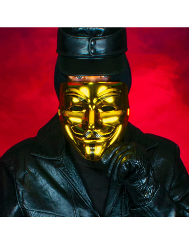 Máscara de Guy Fawkes Dorada Diximus para Halloween