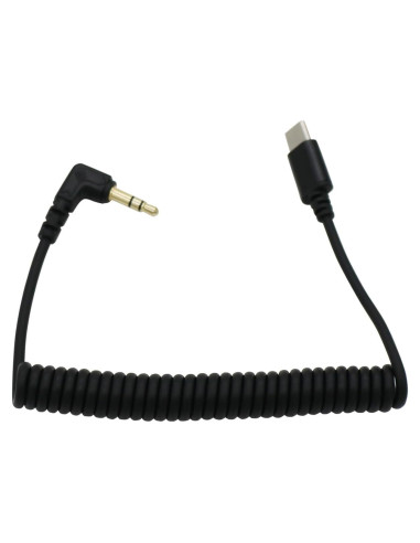 Cable en espiral 3.5mm TRS a USB C PDEEY 25.4-99.06 cm