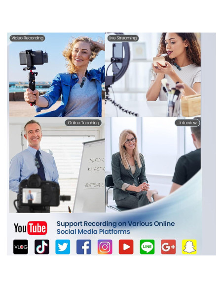 Micrófono Lavalier Inalámbrico EVXVE Mini 4 en 1 USB-C Micrófono Lavalier Inalámbrico EVXVE Mini 4 en 1 USB-C