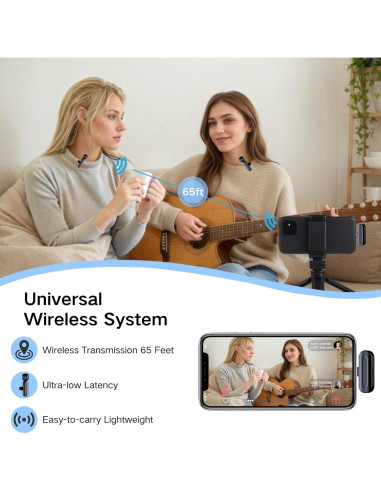 Micrófono Inalámbrico USB-C HOSONGIN Lavalier 6h Batería