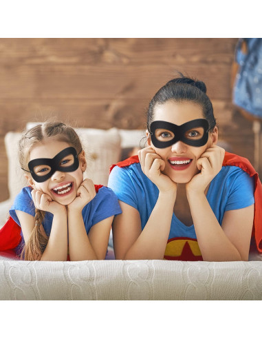 Máscaras de Superhéroe AIMIKE - Paquete de 2, Fieltro Negro