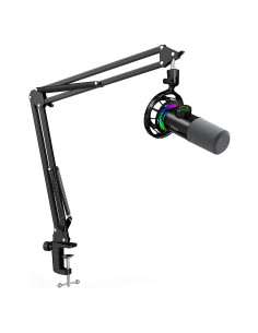 Micrófono USB FIFINE K658 con Soporte de Brazo y RGB