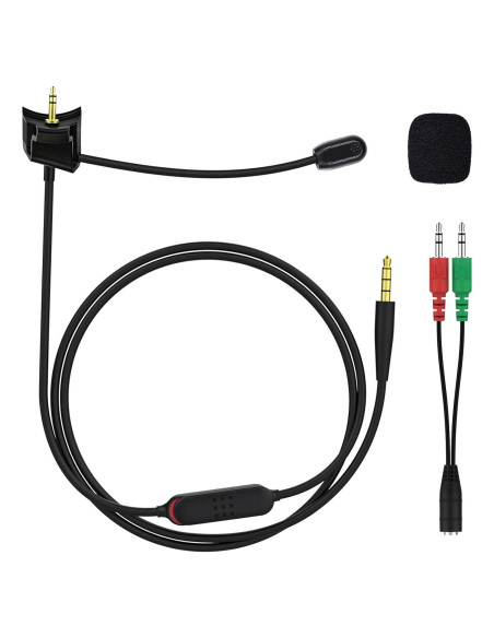 Cable de Audio con Micrófono Boom Desmontable Toeasor para Bose QC35 Cable de Audio con Micrófono Boom Desmontable Toeasor para Bose QC35
