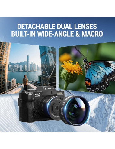 Cámara Digital G-Anica S100 4K 48MP Autofocus Zoom 16X
