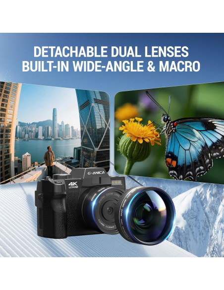 Cámara Digital G-Anica S100 4K 48MP Autofocus Zoom 16X Cámara Digital G-Anica S100 4K 48MP Autofocus Zoom 16X