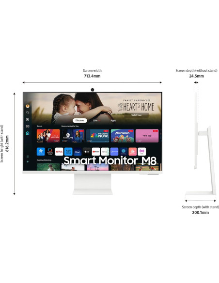 Monitor Inteligente Samsung M8 32" 4K UHD con Streaming y USB-C Monitor Inteligente Samsung M8 32" 4K UHD con Streaming y USB-C