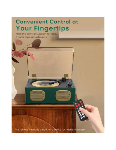 Reproductor de CD portátil MANGOSTAN CD-005GN Bluetooth Verde