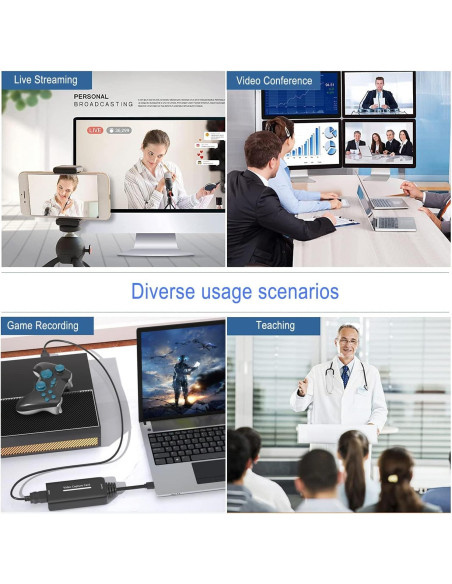 Tarjeta de Captura de Video HDMI Tohilkel 4K USB para Juegos Tarjeta de Captura de Video HDMI Tohilkel 4K USB para Juegos