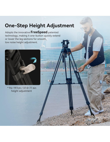 Trípode de Video SmallRig AD-100 de Fibra de Carbono 197 cm