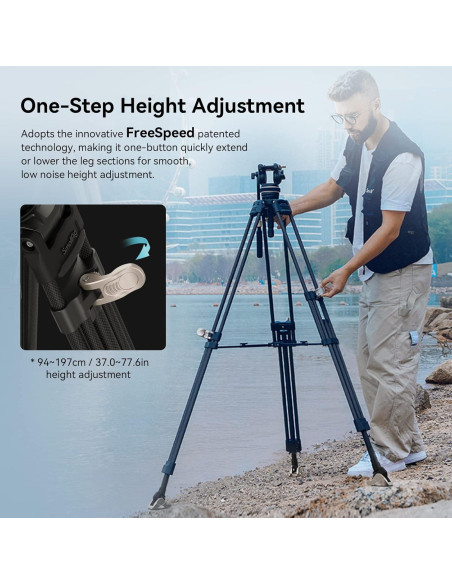 Trípode de Video SmallRig AD-100 de Fibra de Carbono 197 cm Trípode de Video SmallRig AD-100 de Fibra de Carbono 197 cm